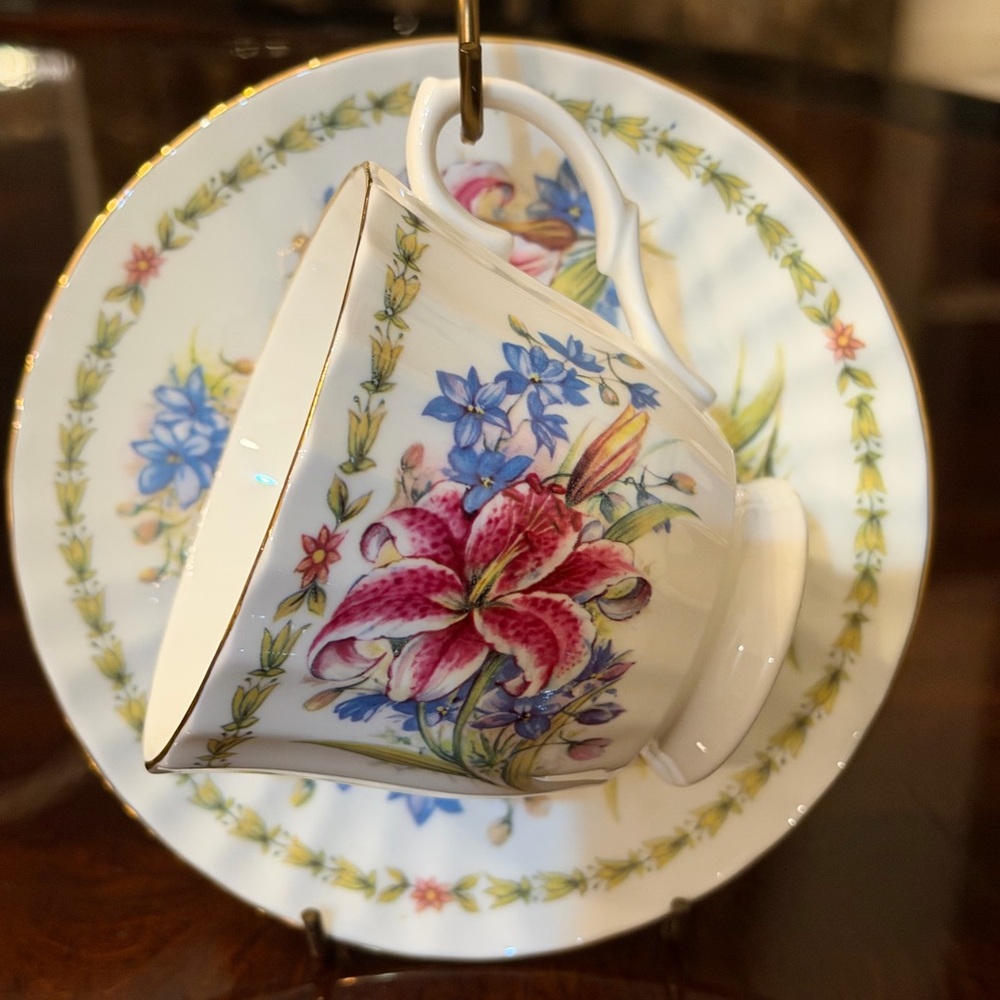 Duchess Bone China Tea Cup and Saucer Spring Floral